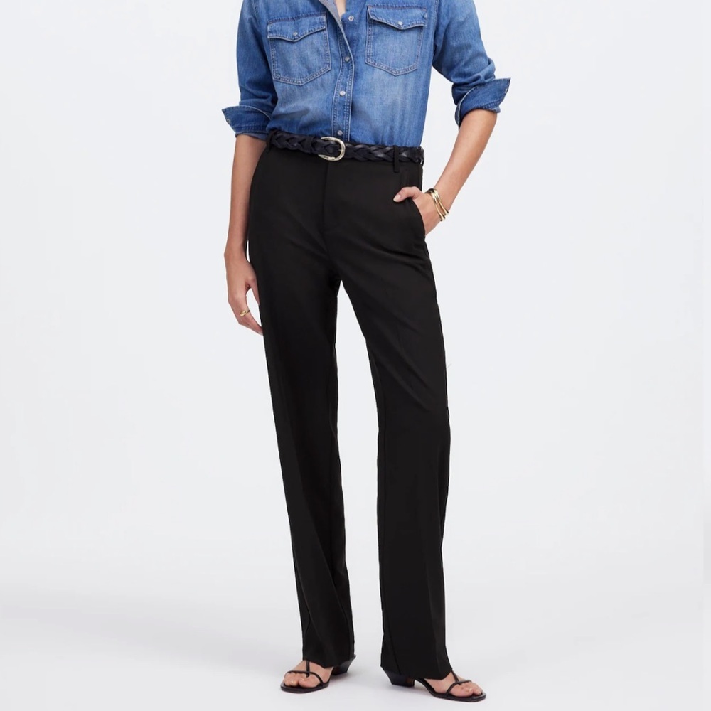 Madewell Black Slouchy Straight Pants Size 2